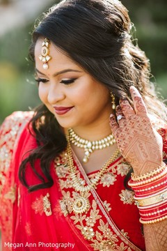 Dreamy Indian bride's portrait. Dreamy Indian bride's portrait.