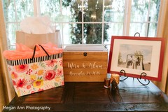 Indian wedding gifts table. Indian wedding gifts table.