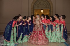 Maharani and bridesmaids posing for pictures Maharani and bridesmaids posing for pictures