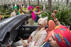 Indian groom with special guests Indian groom with special guests