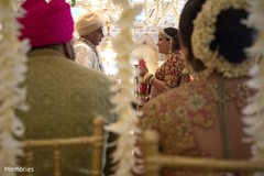 Indian bride and groom during the rituals Indian bride and groom during the rituals