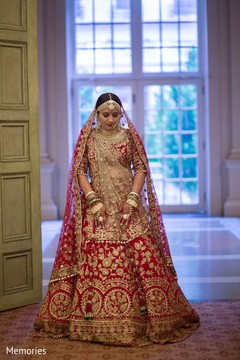 Bride posing with the lengha Bride posing with the lengha
