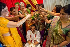 Indian groom at his pre-wedding rituals. Indian groom at his pre-wedding rituals.