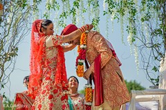 Varmala ceremony garland exchange ritual. Varmala ceremony garland exchange ritual.