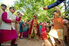 Marvelous Indian groom's baraat celebration. Marvelous Indian groom's baraat celebration.