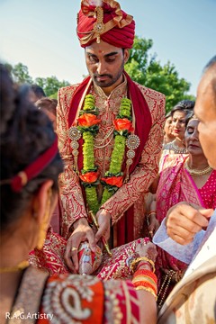Indian groom at Dwar Puja ritual. Indian groom at Dwar Puja ritual.