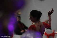Dreamy Indian bridal sangeet dance capture. Dreamy Indian bridal sangeet dance capture.