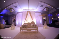 Stunning Indian wedding reception stage. Stunning Indian wedding reception stage.