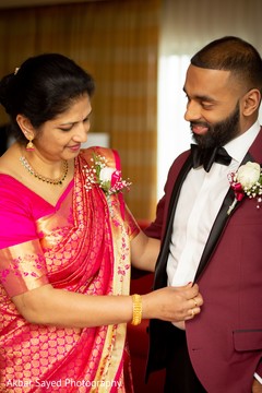 Indian groom with special guest Indian groom with special guest