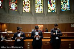 Groomsmen at the venue Groomsmen at the venue