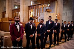 Groomsmen and groom waiting for the Maharani Groomsmen and groom waiting for the Maharani