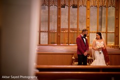 Indian bride and groom having a romantic moment Indian bride and groom having a romantic moment