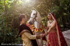 Dreamy Indian couple's first look. Dreamy Indian couple's first look.