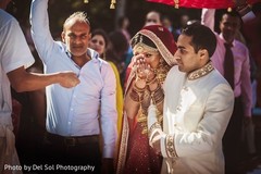 Indian bride making her entrance to ceremony. Indian bride making her entrance to ceremony.