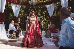 Lovely Indian bride at her ceremony mandap. Lovely Indian bride at her ceremony mandap.
