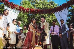 Sweet indian couple at ritual in wedding ceremony. Sweet indian couple at ritual in wedding ceremony.