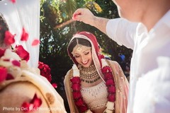 Lovely Indian bride during her ceremony. Lovely Indian bride during her ceremony.