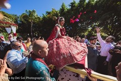 Maharani on her Doli entrance. Maharani on her Doli entrance.