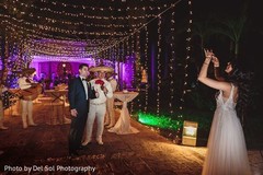 Maharani taking a pic to groom with a mariachi. Maharani taking a pic to groom with a mariachi.