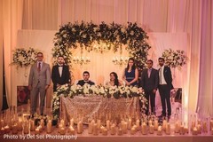 Indian bride and groom with groomsmen and bridesmaid. Indian bride and groom with groomsmen and bridesmaid.