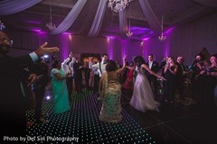 Indian wedding reception dance performance. Indian wedding reception dance performance.