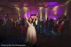 Joyful Indian bride at her reception party. Joyful Indian bride at her reception party.