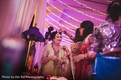 Indian guests getting the sangeet favors. Indian guests getting the sangeet favors.