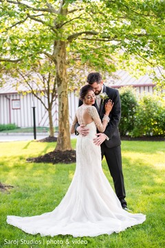 Indian bride and groom outdoors Indian bride and groom outdoors