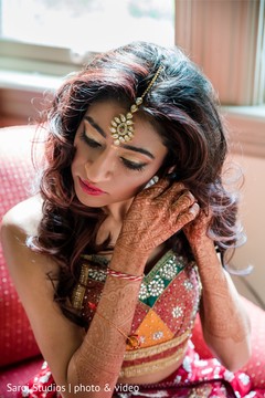 Indian bride getting ready for the ceremony Indian bride getting ready for the ceremony