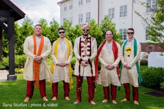 Indian groom with groomsmen looking terrific Indian groom with groomsmen looking terrific