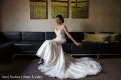 Indian bride wearing the gown Indian bride wearing the gown