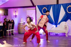 Dancers performing during the reception Dancers performing during the reception