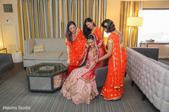 Maharani getting ready with her ghoonghat on. Maharani getting ready with her ghoonghat on.