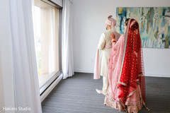 Maharani surprising the groom. Maharani surprising the groom.