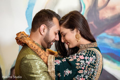 Romantic capture of Indian bride and groom. Romantic capture of Indian bride and groom.