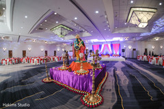 Magnificent Indian pre-wedding sangeet venue decor. Magnificent Indian pre-wedding sangeet venue decor.