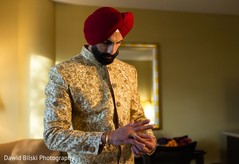 Indian groom getting ready for his big day. Indian groom getting ready for his big day.