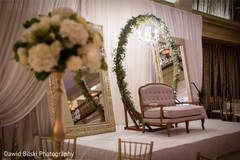 Incredible Indian wedding reception stage. Incredible Indian wedding reception stage.