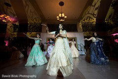 Majestic Indian bride and bridesmaids dancers. Majestic Indian bride and bridesmaids dancers.