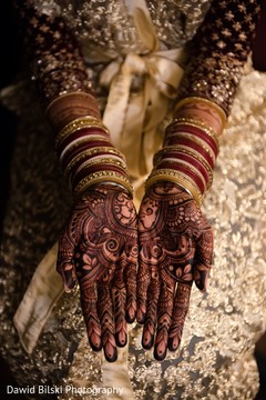 Maharani showing her henna art. Maharani showing her henna art.