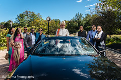 Indian groom during baraat with special guests Indian groom during baraat with special guests