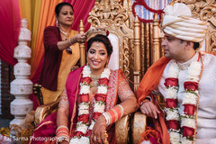 Indian bride and groom during the ceremony Indian bride and groom during the ceremony