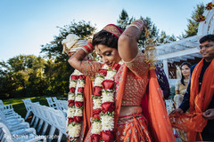 Maharani wearing the garland Maharani wearing the garland