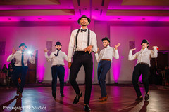 Incredible Indian groom with groomsmen reception dance. Incredible Indian groom with groomsmen reception dance.