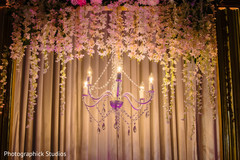 Dreamy Indian wedding flowers and chandelier decorations. Dreamy Indian wedding flowers and chandelier decorations.