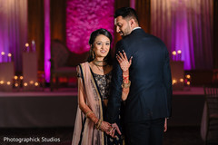 Glamorous Indian bride and groom portrait. Glamorous Indian bride and groom portrait.