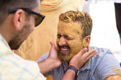 Indian groom with turmeric paste on his face. Indian groom with turmeric paste on his face.