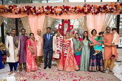 Maharani and Indian groom posing with guests Maharani and Indian groom posing with guests