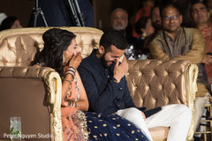 Indian lovebirds having fun at sangeet celebration. Indian lovebirds having fun at sangeet celebration.