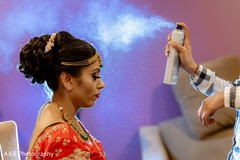 Maharani being assisted by makeup artist Maharani being assisted by makeup artist